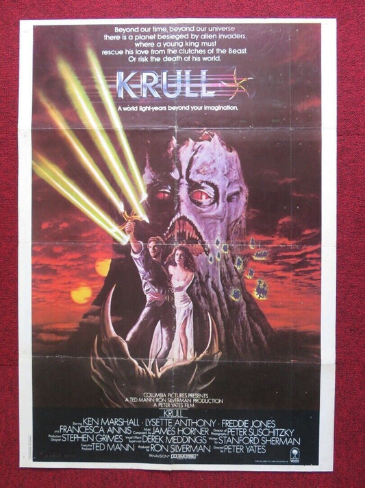 KRULL FRENCH ROLLED POSTER KEN MARSHALL LYSETTE ANTHONY 1983