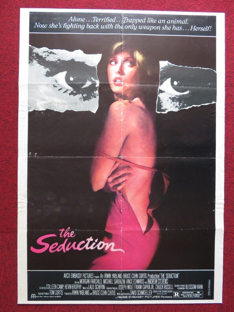 THE SEDUCTION LEBANESE ROLLED POSTER MORGAN FAIRCHILD MICHAEL SARRAZIN 1982