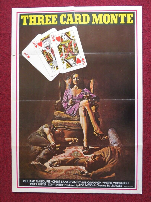 THREE CARD MONTE LEBANESE ROLLED POSTER RICHARD GABOURIE CHRIS LANGEVIN 1978