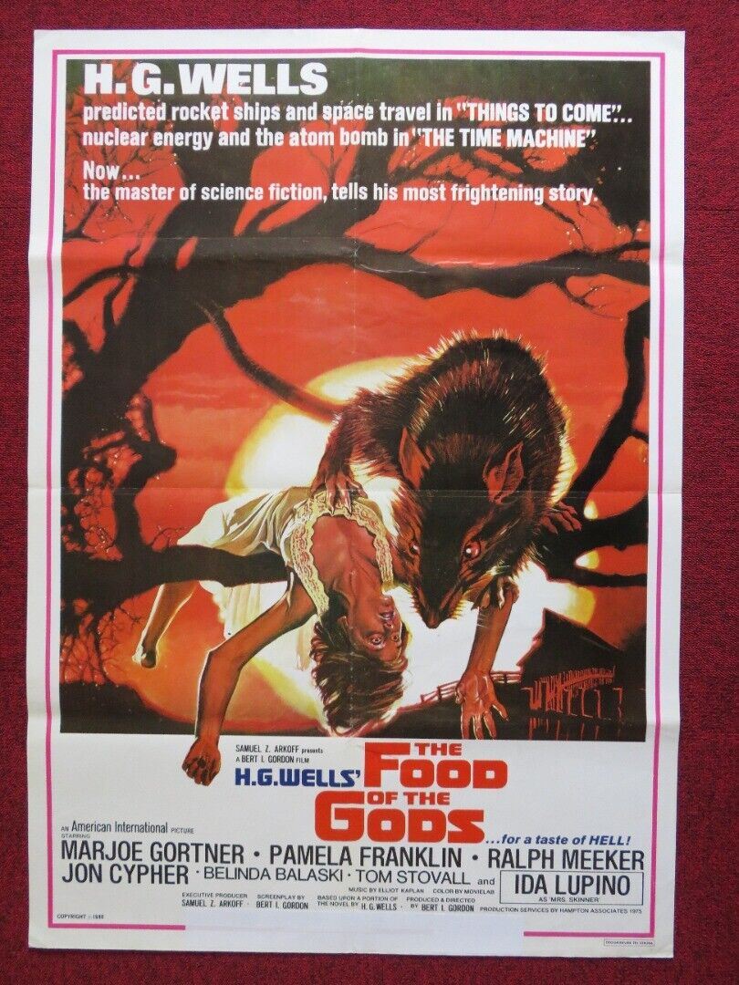 FOOD OF THE GODS PERSIAN ROLLED POSTER MARJOE GORTNER PAMELA FRANKLIN 1980