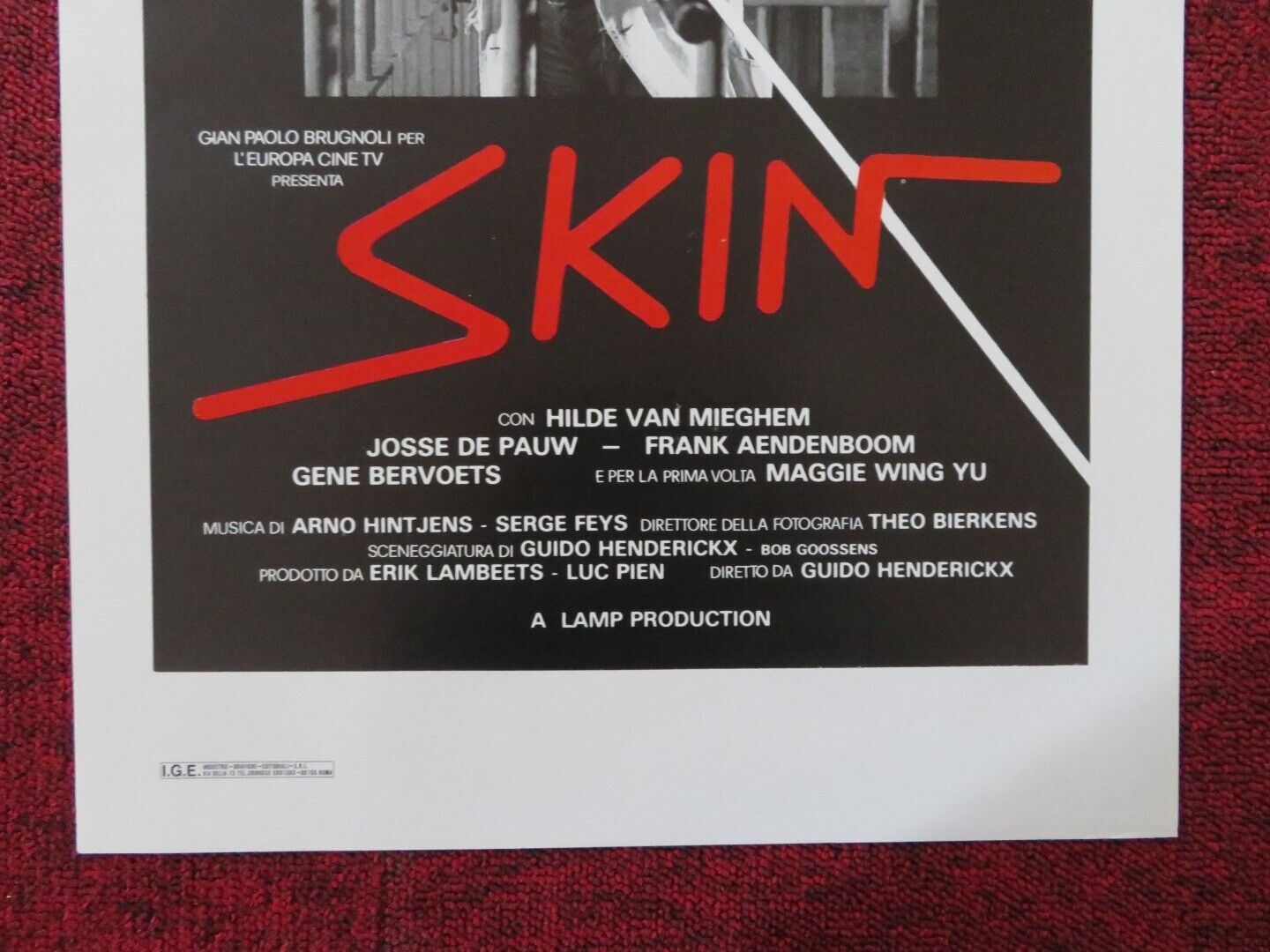 SKIN ITALIAN LOCANDINA (27.5"x12.5") POSTER ARNO HINTJENS 1987