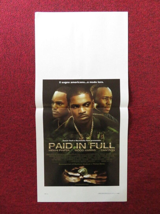 PAID IN FULL  ITALIAN LOCANDINA (27.5"x13") POSTER MEKHI PHIFER 2002