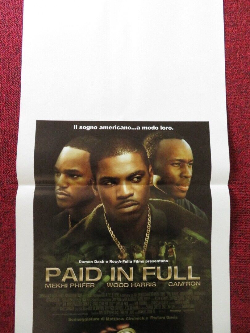 PAID IN FULL  ITALIAN LOCANDINA (27.5"x13") POSTER MEKHI PHIFER 2002