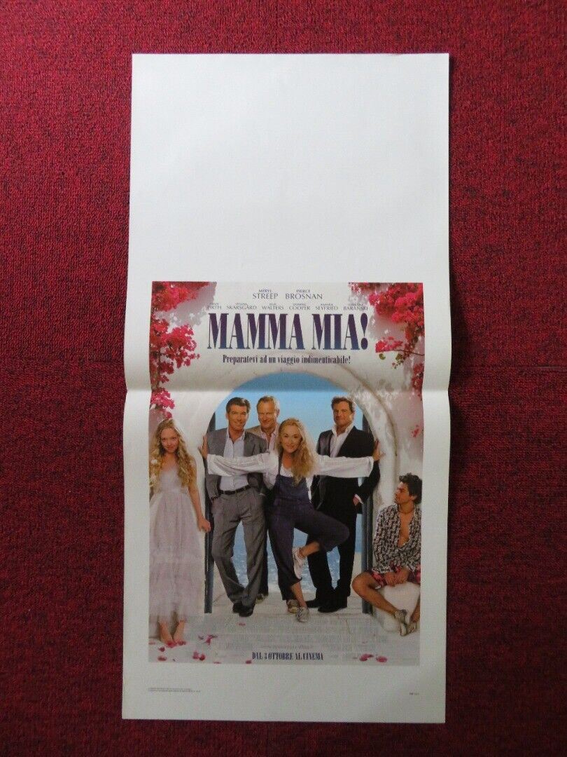 MAMMA MIA! ITALIAN LOCANDINA (27.5"x13") POSTER MERYL STREEP PIERCE BROSNAN 2008