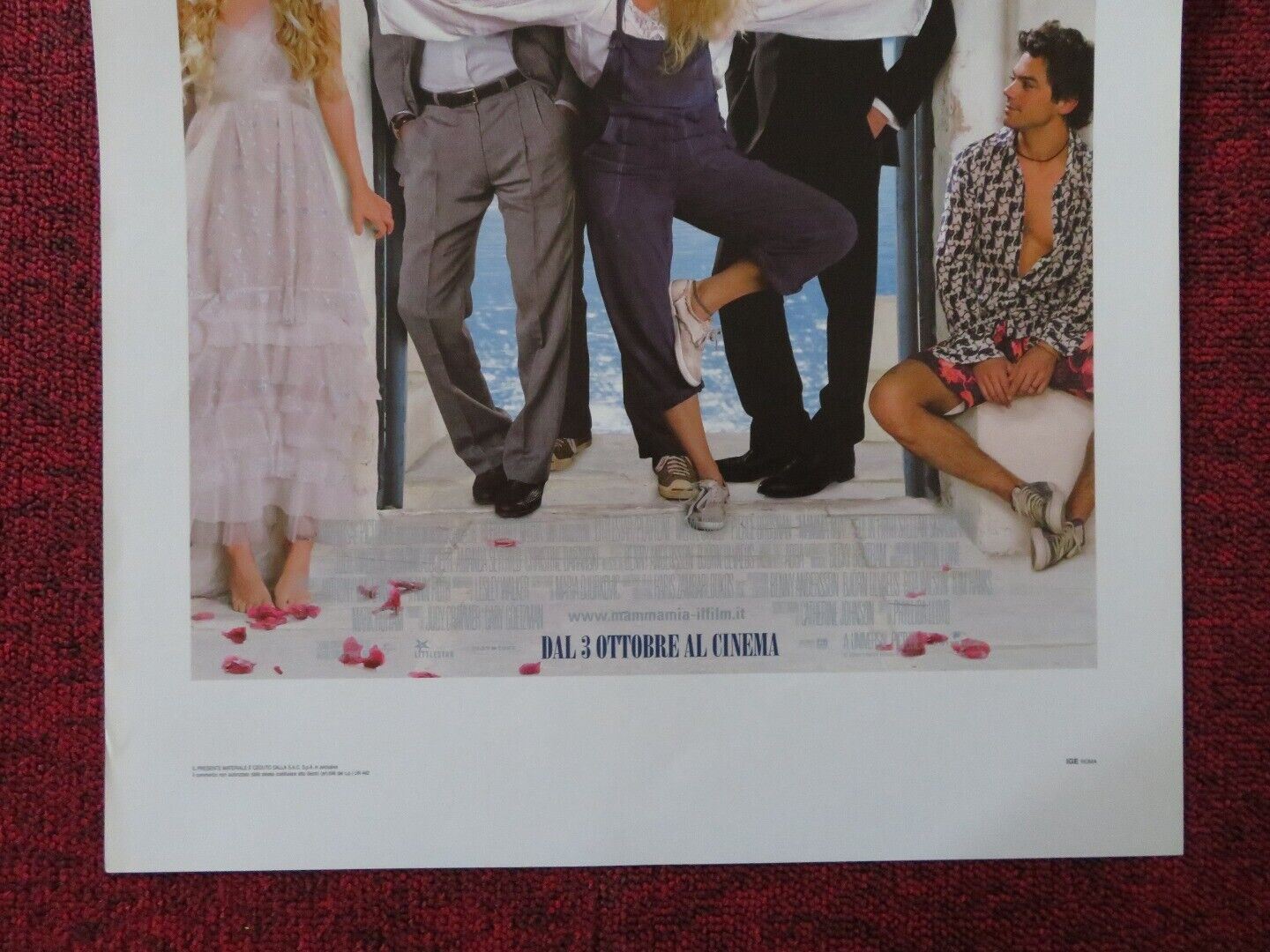 MAMMA MIA! ITALIAN LOCANDINA (27.5"x13") POSTER MERYL STREEP PIERCE BROSNAN 2008