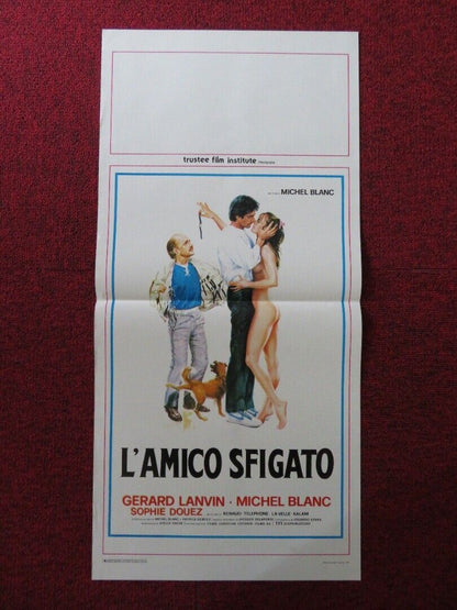 L'AMICO SFIGATO ITALIAN LOCANDINA (27.5"x13") POSTER MICHEL BLANC 1987