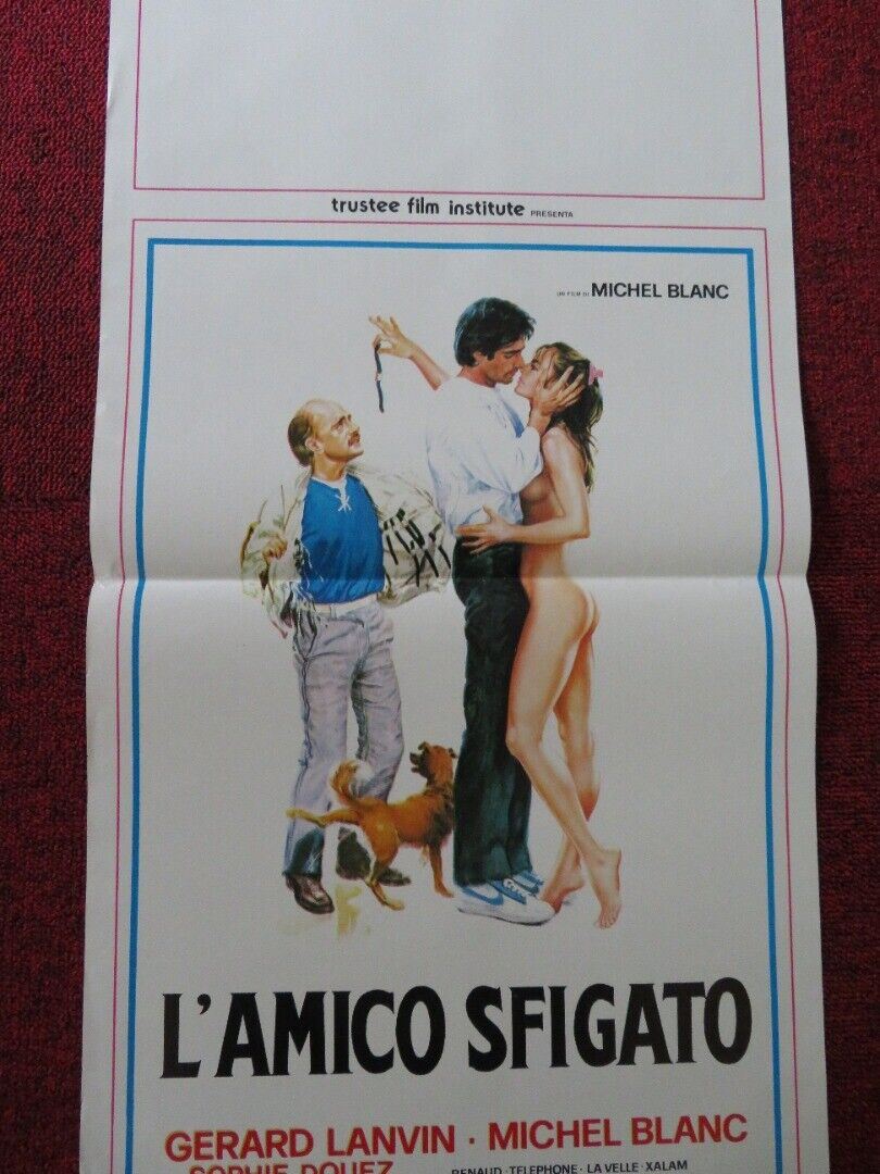 L'AMICO SFIGATO ITALIAN LOCANDINA (27.5"x13") POSTER MICHEL BLANC 1987