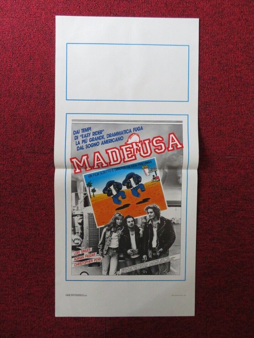 MADE IN USA  ITALIAN LOCANDINA (27.5"x13") POSTER KEN FRIEDMAN 1989