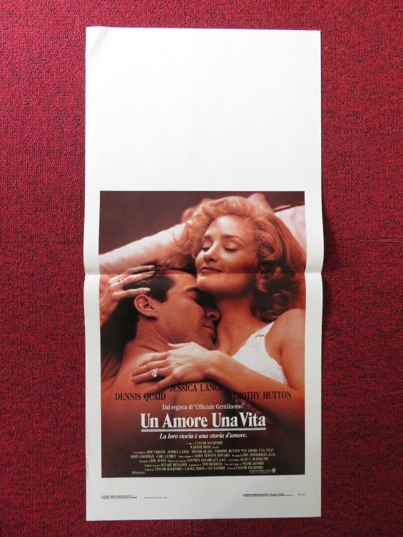 EVERYBODY'S ALL-AMERICAN  ITALIAN LOCANDINA (27.5"x13") POSTER DENNIS QUAID '89