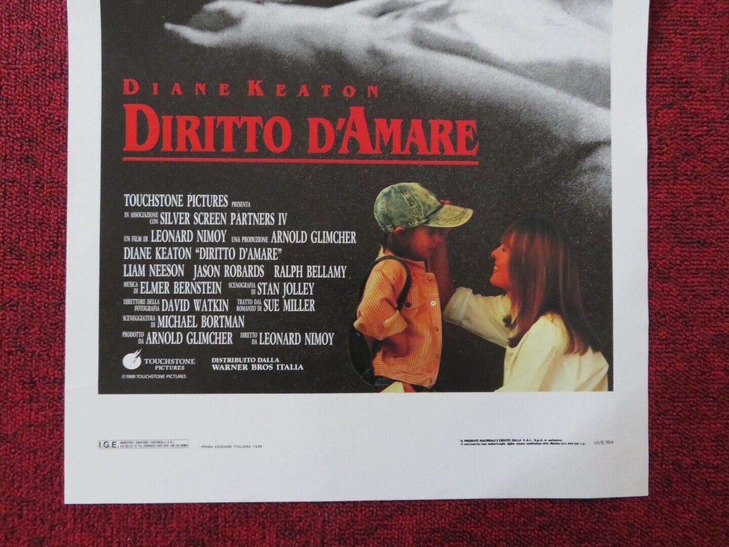 THE GOOD MOTHER ITALIAN LOCANDINA (27.5"x13") POSTER DIANA KEATON L NEESON 1989