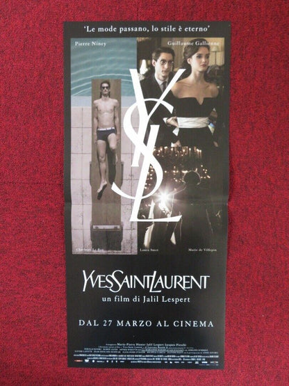 YVES SAINT LAURENT ITALIAN LOCANDINA (26.5"x12.5") POSTER LAURA SMET 2014