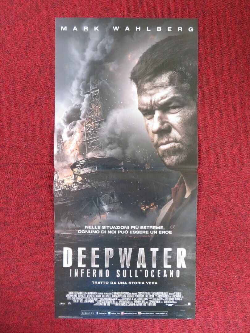 DEEPWATER HORIZON ITALIAN LOCANDINA (26.5"x12.5") POSTER MARK WAHLBERG 2016