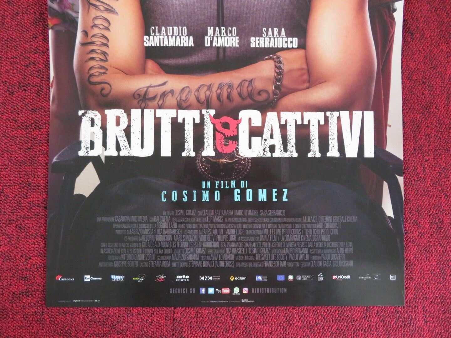 BRUTTI E CATTIVI  ITALIAN LOCANDINA (27.5"x12.5") POSTER F ARCHIBUGI '17