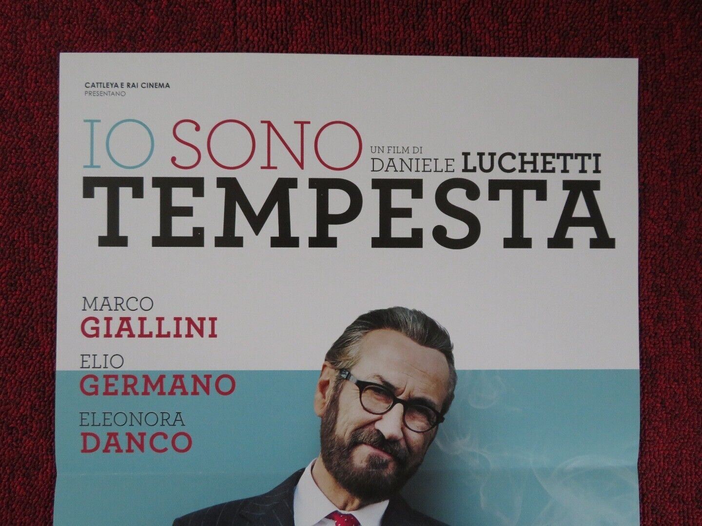 IO SONO TEMPESTA  TEM ITALIAN LOCANDINA (26.5"x12.5") POSTER MARCO GIALLINI 2018