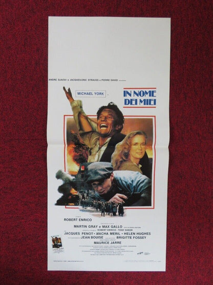 FOR THOSE I LOVED ITALIAN LOCANDINA (27.5"x13") POSTER MICHAEL YORK 1983