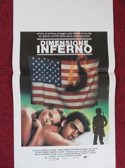 DIMENSIONE INFERNO ITALIAN LOCANDINA (27.5"x13") POSTER KEN WAHL CHERYL LADD '84