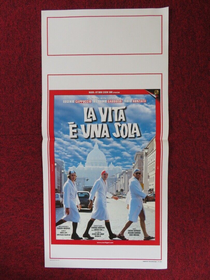 LA VITA E UNA SOLA  ITALIAN LOCANDINA (27.5"x13") POSTER MASSIMO GAUDIOSO 1999