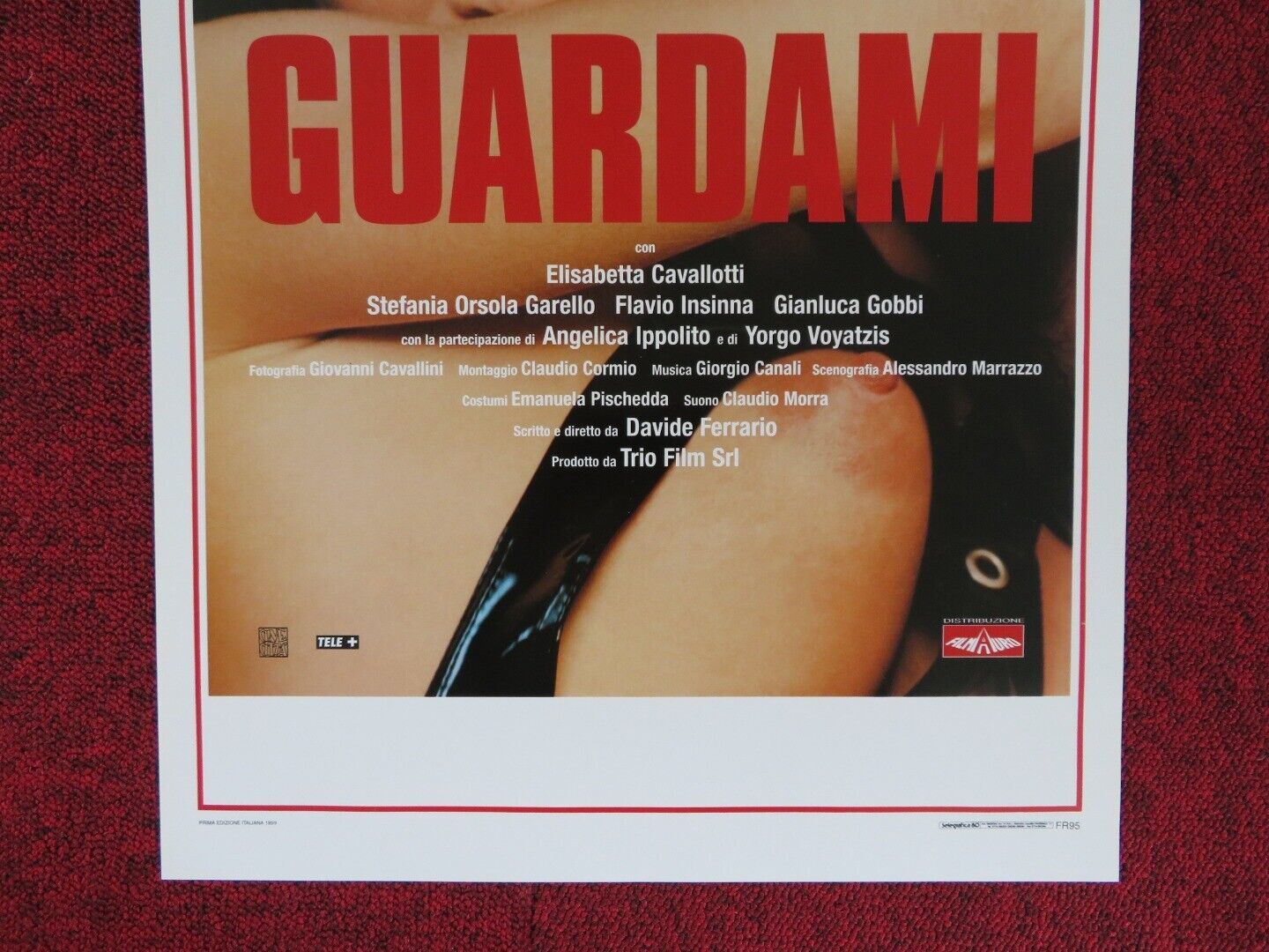 GUARDAMI  ITALIAN LOCANDINA (27.5"x13") POSTER ELISABETTA CAVALLOTTI 1999