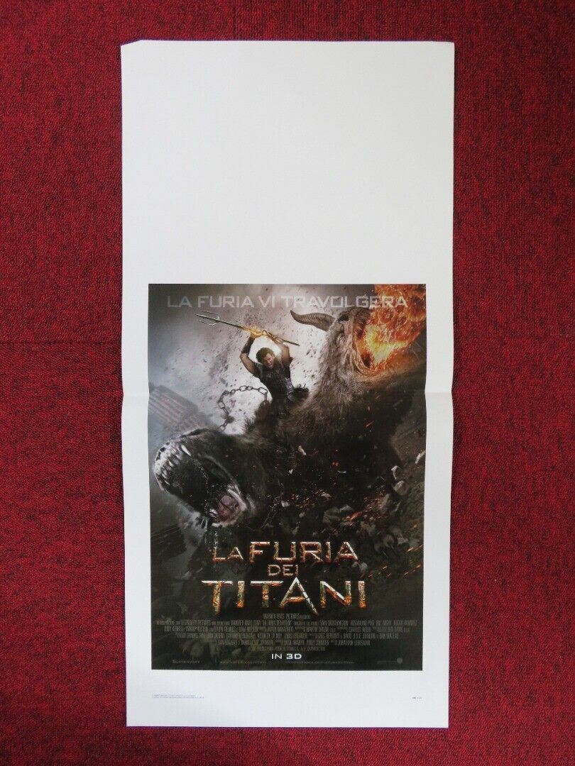 WRATH OF THE TITANS ITALIAN LOCANDINA (27.5"x13") POSTER SAM WORTHINGTON 2012