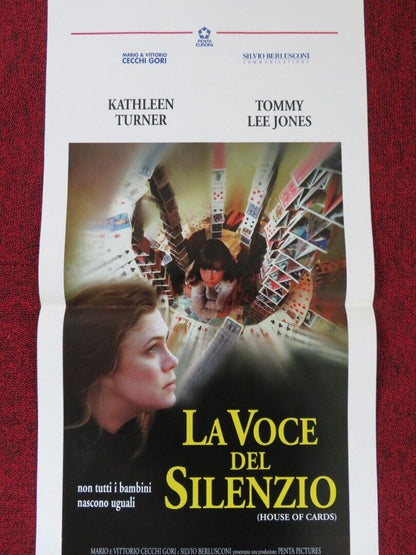 HOUSE OF CARDS ITALIAN LOCANDINA (27.5"x13") POSTER TOMMY LEE JONES 1993