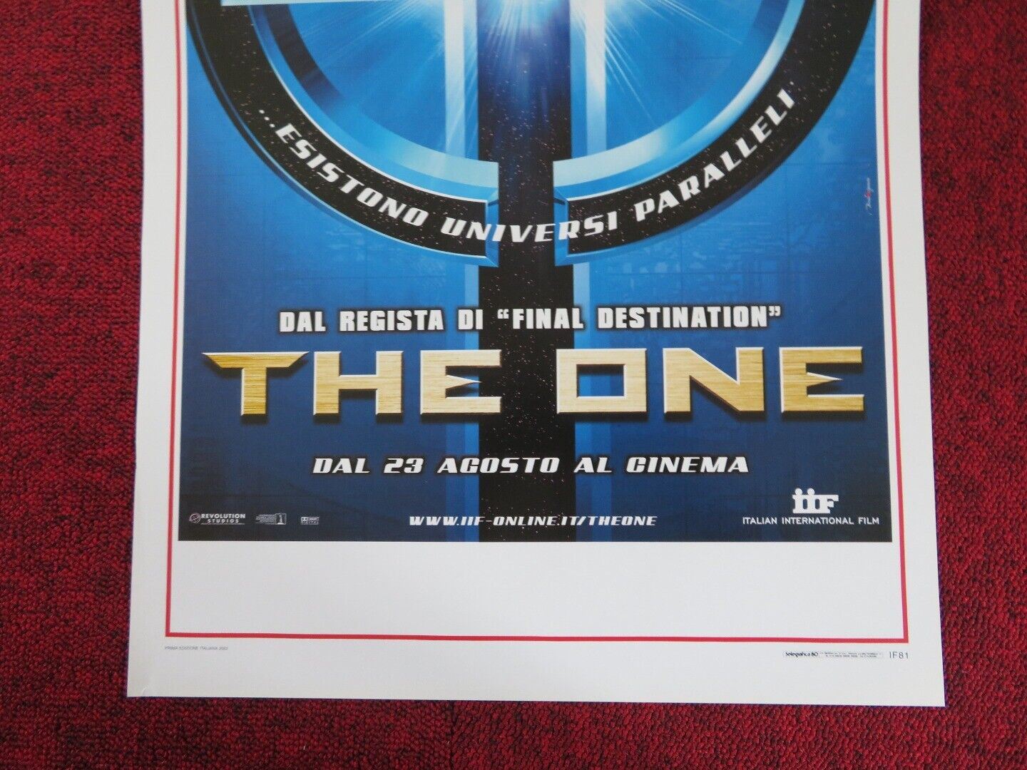 THE ONE  ITALIAN LOCANDINA (27.5"x13") POSTER JET LI JASON STATHAM 2002