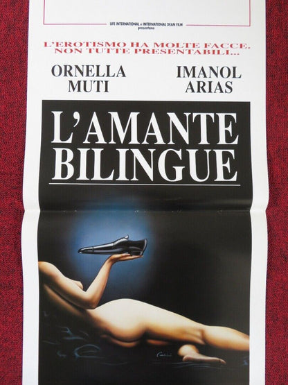 EL AMANTE BILINGUE ITALIAN LOCANDINA (27.5"x13") POSTER ORNELLA MUTI 1993