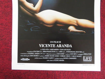 EL AMANTE BILINGUE ITALIAN LOCANDINA (27.5"x13") POSTER ORNELLA MUTI 1993