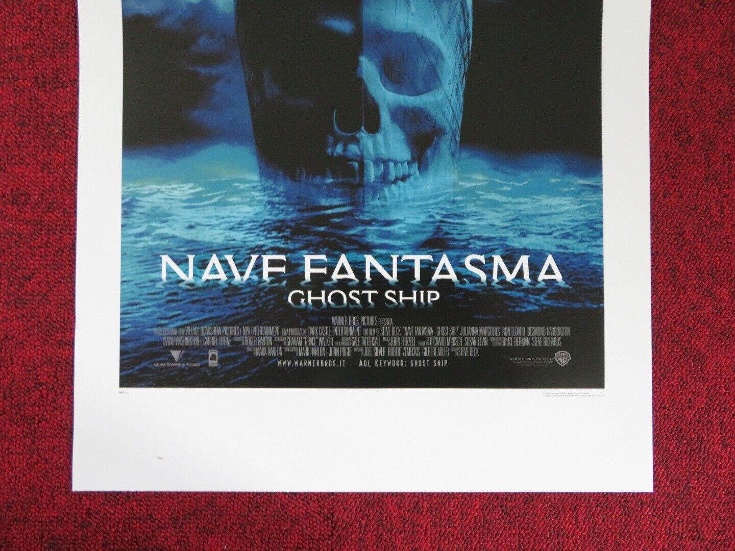 GHOST SHIP ITALIAN LOCANDINA (27.5"x13") POSTER JULIANNA MARGULIES 2002