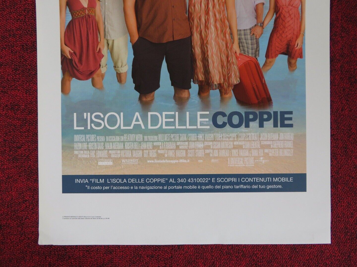 COUPLES RETREAT ITALIAN LOCANDINA (27.5"x13") POSTER V VAUGHN J BATEMAN '09