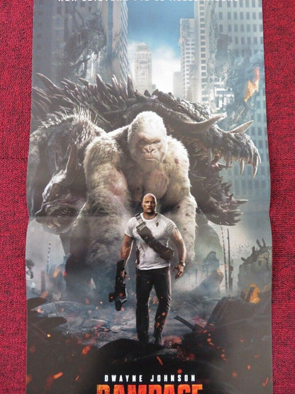 RAMPAGE  ITALIAN LOCANDINA (27.5"x12.5") POSTER DWAYNE JOHNSON NAOMIE HARRIS '18