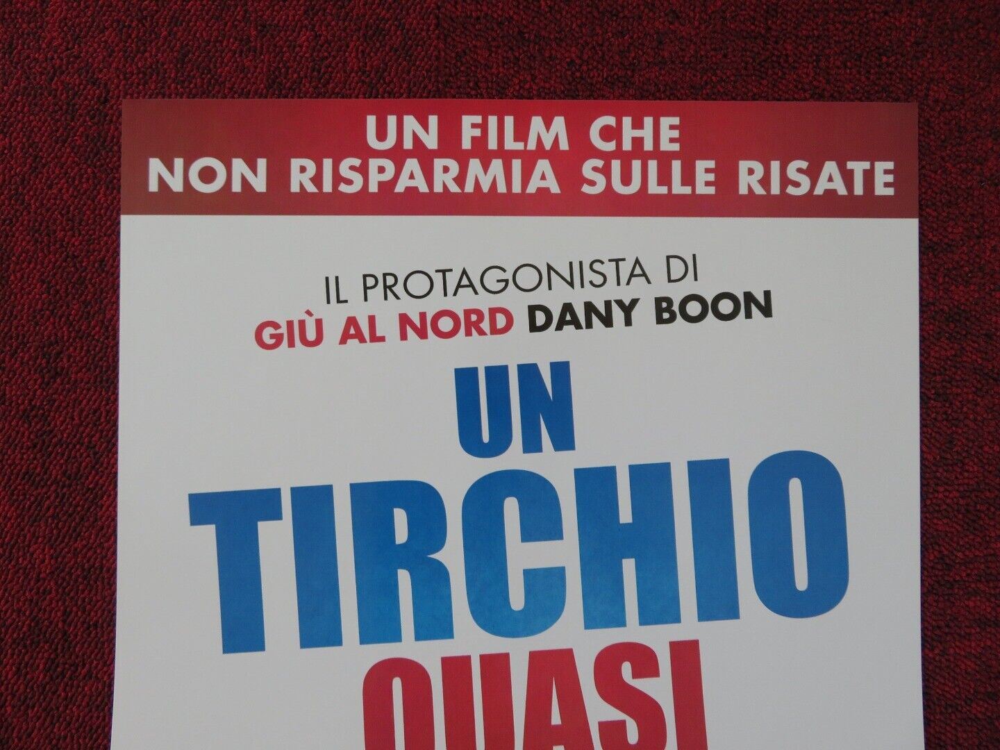 UN TIRCHIO QUASI PERFETTO ITALIAN LOCANDINA (26.5"x12.5") POSTER F CAVAYE 2016