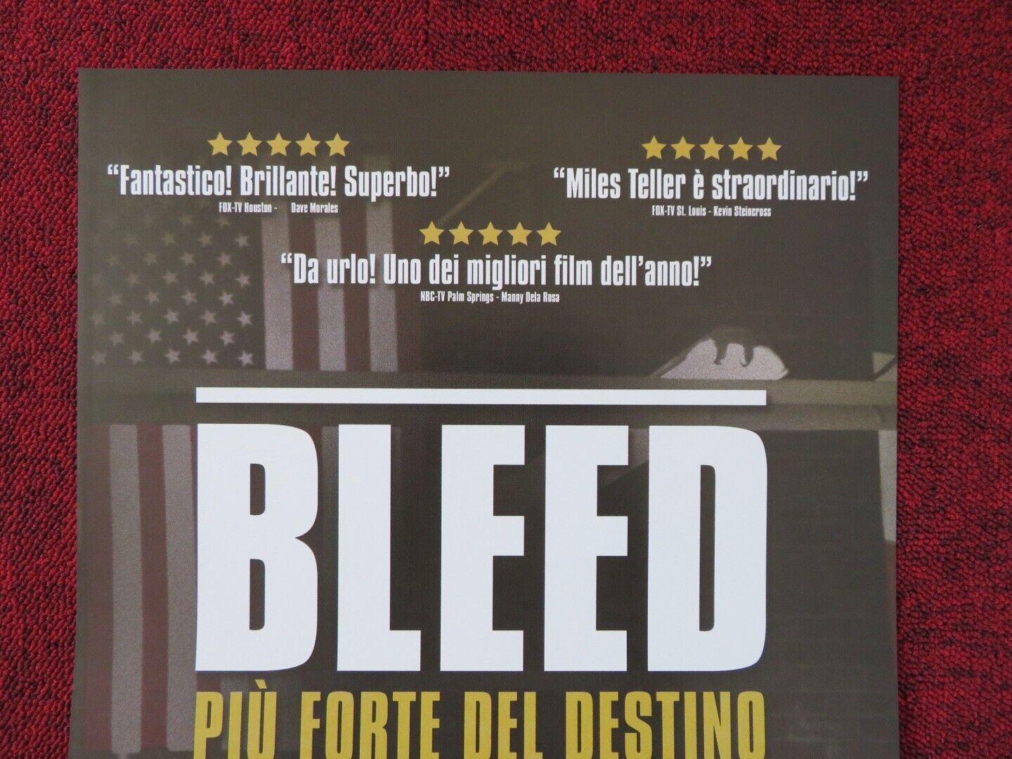 BLEED FOR THIS ITALIAN LOCANDINA (26.5"x12.5") POSTER MILES TELLER 2016