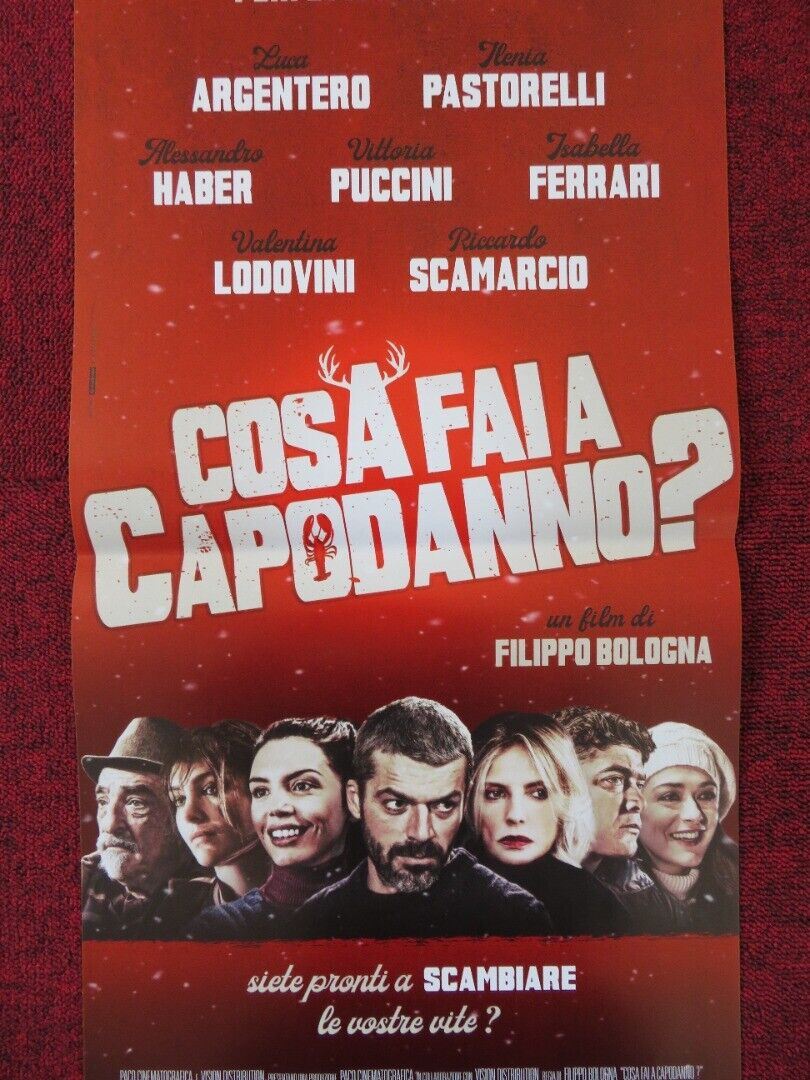 COSA FAI A CAPODANNO?  ITALIAN LOCANDINA (26.5"x12.5") POSTER LUCA ARGENTERO '18