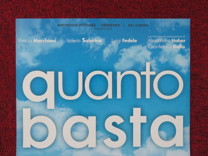 QUANTO BASTA ITALIAN LOCANDINA (26.5"x12.5") POSTER VINICIO MARCHIONI 2018