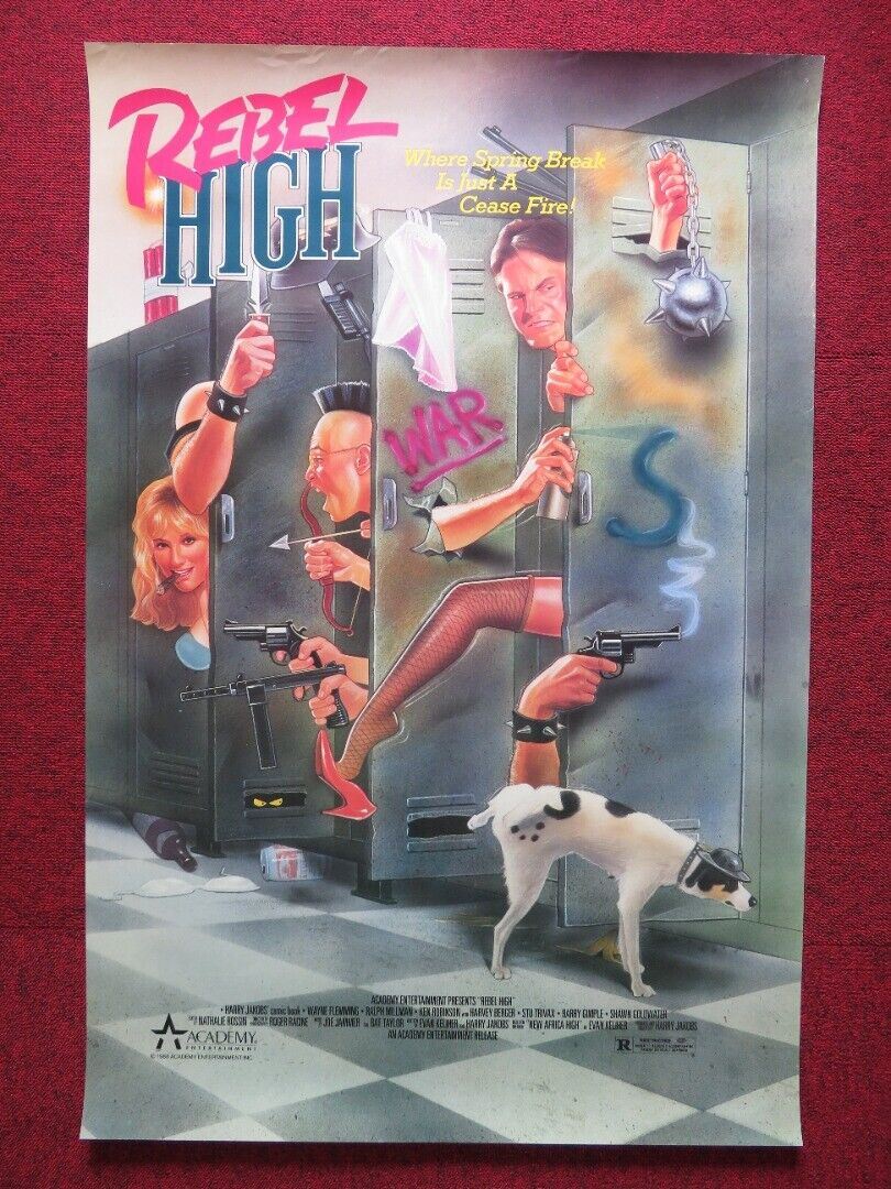 REBEL HIGH U.S ROLLED POSTER WAYNE FLEMMING RALPH MILLMAN 1988