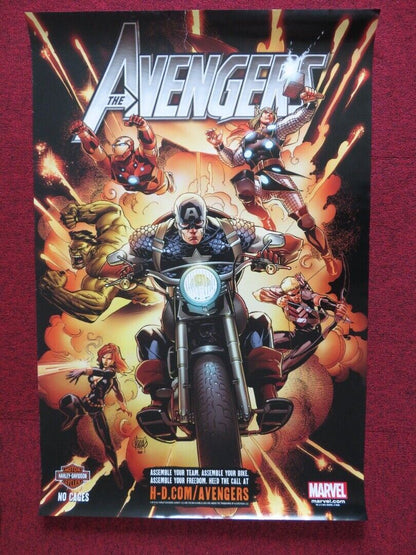 THE AVENGERS - HARLEY DAVIDSON U.S ROLLED PROMO POSTER MARVEL HARLEY DAVIDSON