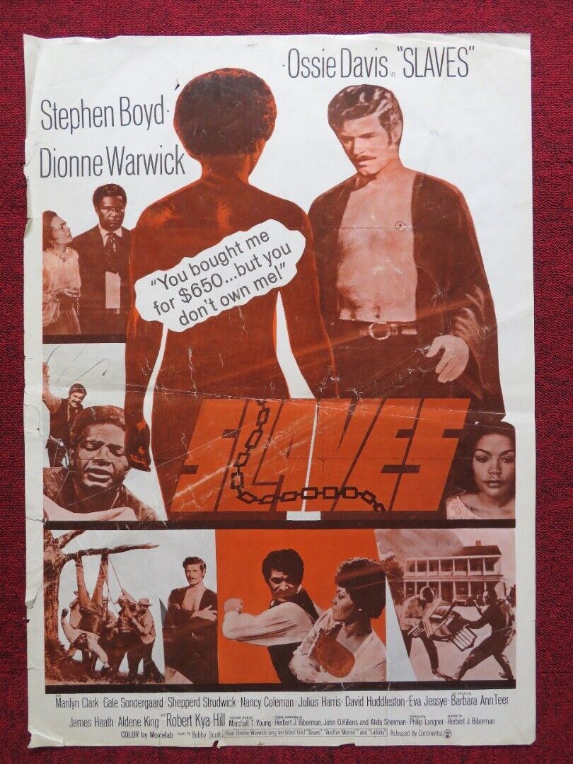 SLAVES U.S ROLLED POSTER OSSIE DAVIES DIONNE WARWICK 1969