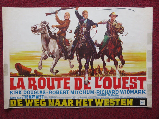 THE WAY WEST FRENCH ROLLED POSTER KIRK DOUGLAS ROBERT MITCHUM 1967