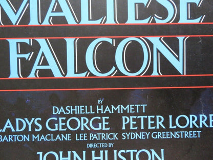 THE MALTESE FALCON  U.S ROLLED VHS POSTER  HUMPHREY BOGART MARY ASTOR 1981