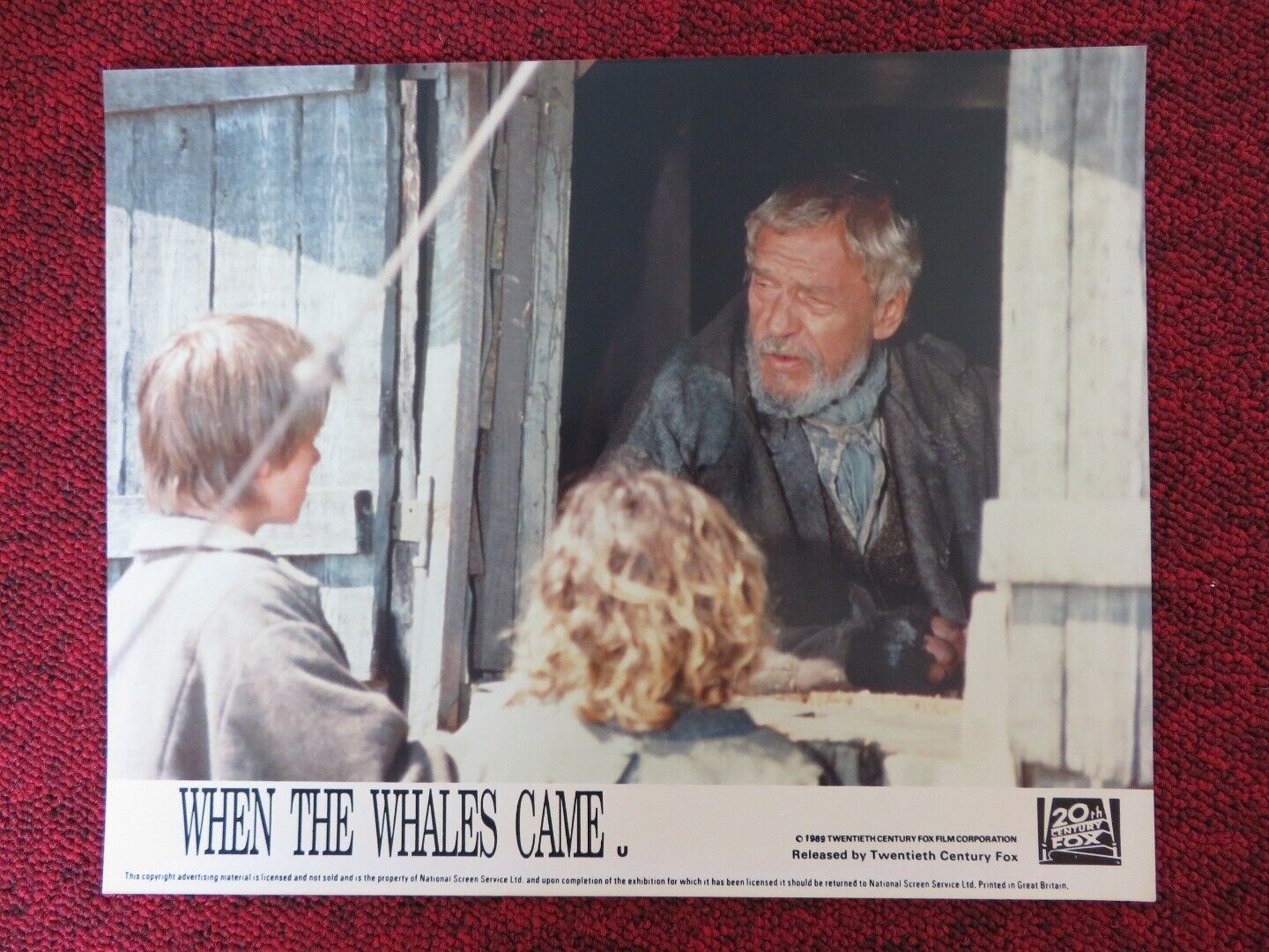 WHEN THE WHALES CAME - A LOBBY CARD PAUL SCOFIELD HELEN MIRREN 1989