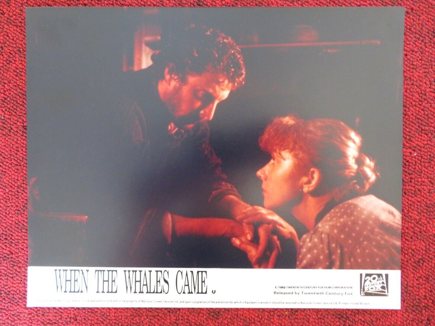 WHEN THE WHALES CAME - D LOBBY CARD PAUL SCOFIELD HELEN MIRREN 1989