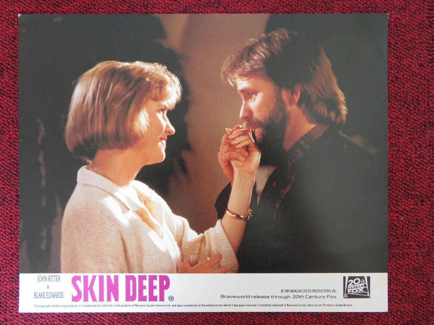 SKIN DEEP - A LOBBY CARD JOHN RITTER ALYSON REED 1989