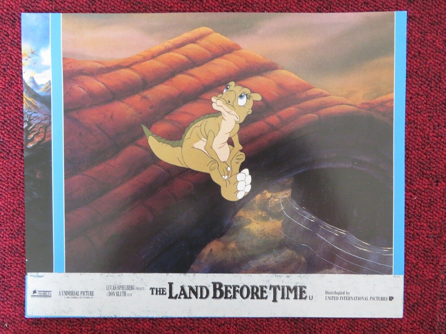 THE LAND BEFORE TIME - F LOBBY CARD LUCAS SPIELBERG 1988