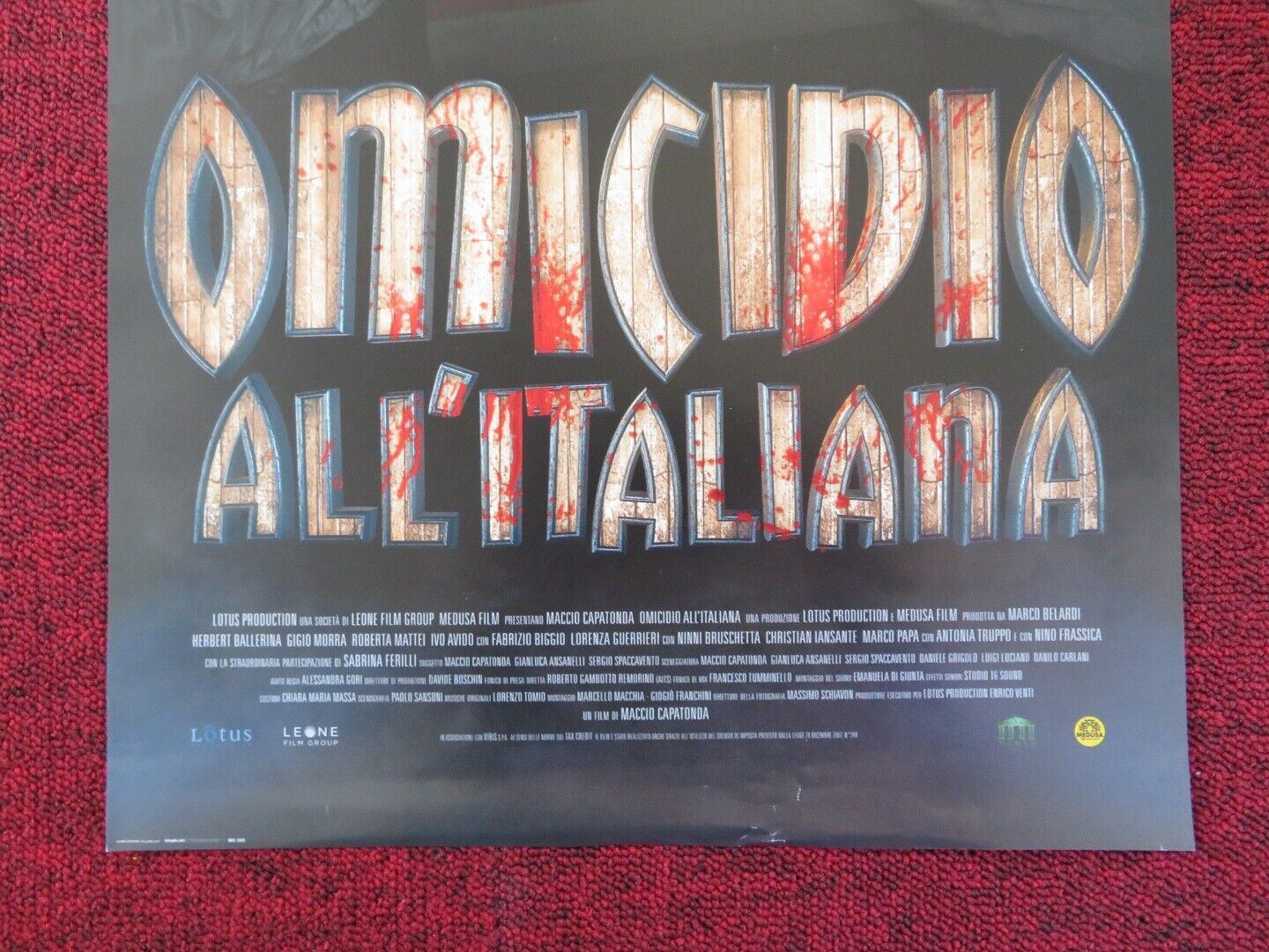 OMICIDIO ALL'ITALIANA  ITALIAN LOCANDINA (26.5"x12.5") POSTER M CAPATONDA '17