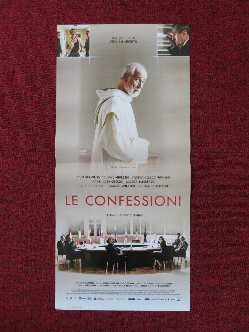 THE CONFESSIONS ITALIAN LOCANDINA (26.5"x12.5") POSTER TONI SERVILLO 2016