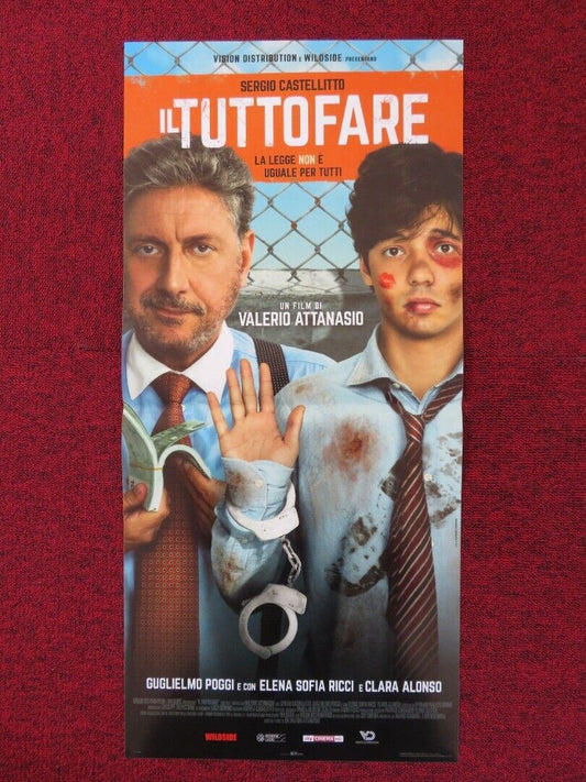 IL TUTTOFARE  ITALIAN LOCANDINA (26.5"x12.5") POSTER SERGIO CASTELLITTO 2018