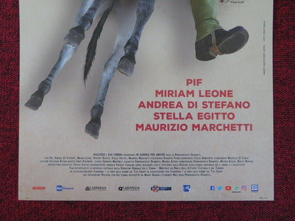 IN GUERRA PER AMORE ITALIAN LOCANDINA (26.5"x12.5") POSTER PIF/ MIRIAM LEONE '16