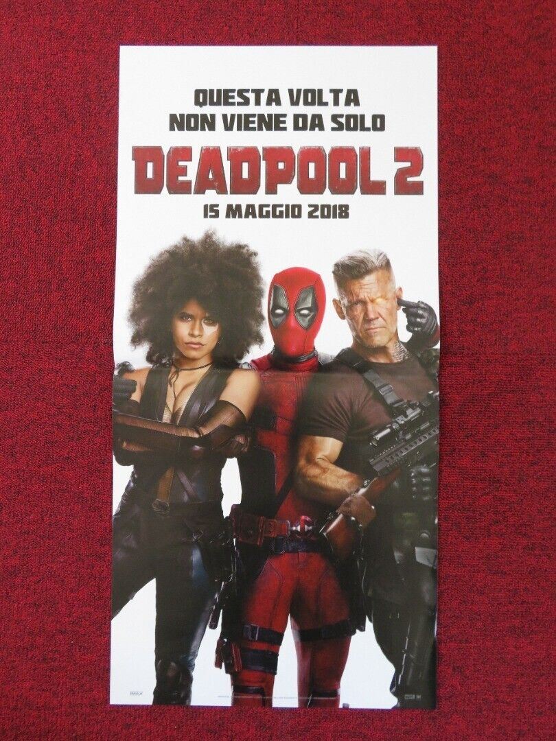 DEADPOOL 2  ITALIAN LOCANDINA (26.5"x13") POSTER RYAN REYNOLDS 2018