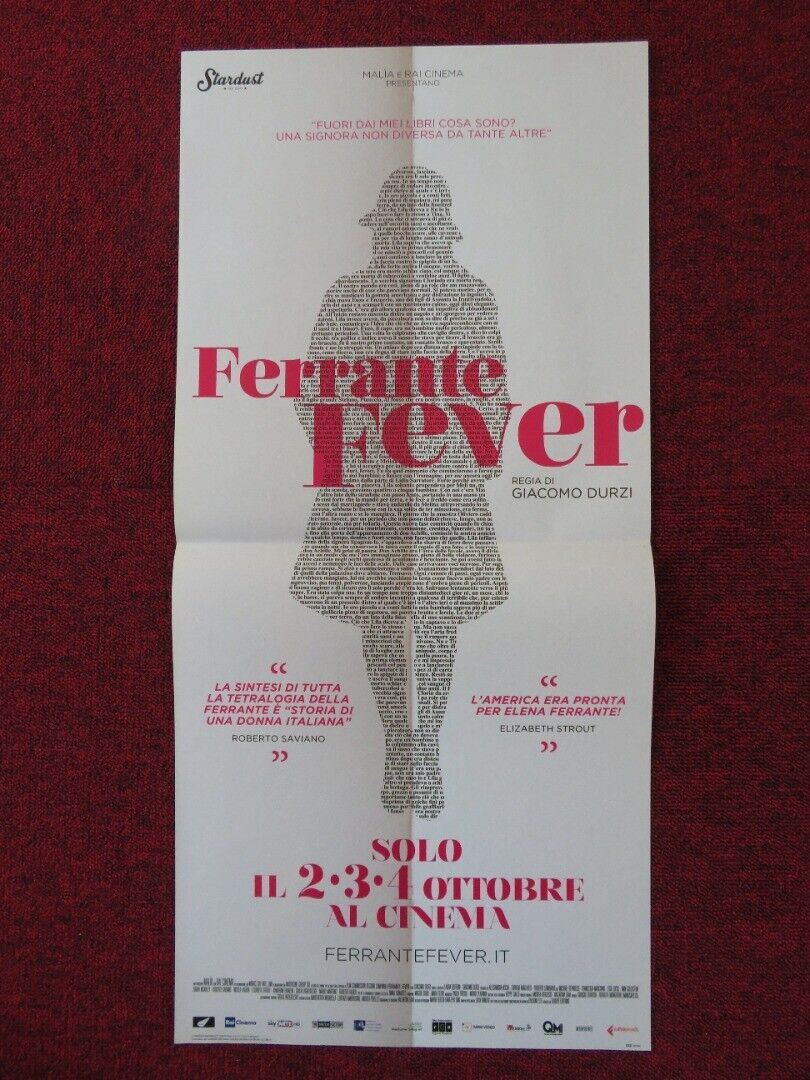 FERRANTE FEVER ITALIAN LOCANDINA (26.5"x12.5") POSTER ROBERTO FAENZA 2017