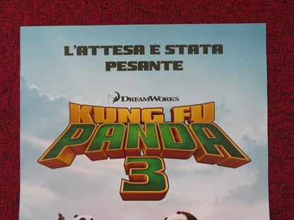 KUNG FU PANDA 3 ITALIAN LOCANDINA (27"x13") POSTER DREAMWORKS JACK BLACK '16